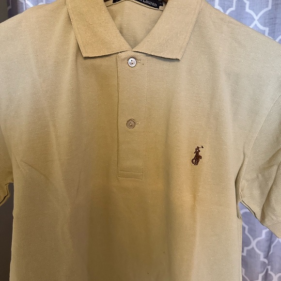 Brand New Men's Beige Polo Shirt. Ptp:21 - Picture 2 of 8